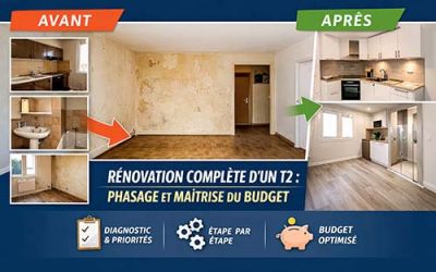 Cas d’étude : Rénovation complète d’un T2 à Nice, phasage et arbitrages pour tenir budget et délais